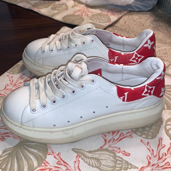 COPY faux- Alexander McQueen x LV design -Supreme sneakers 6.5 ..37 - Picture 3 of 13